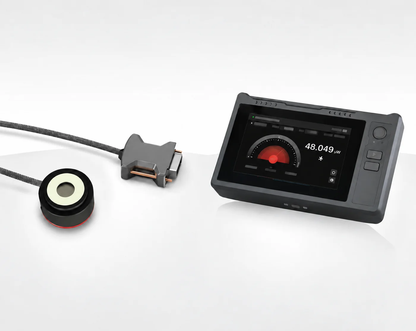 Laser power meter detector head and readout